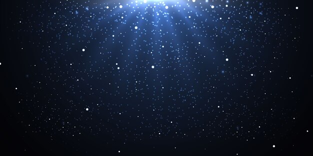 dark background with falling light sparkle