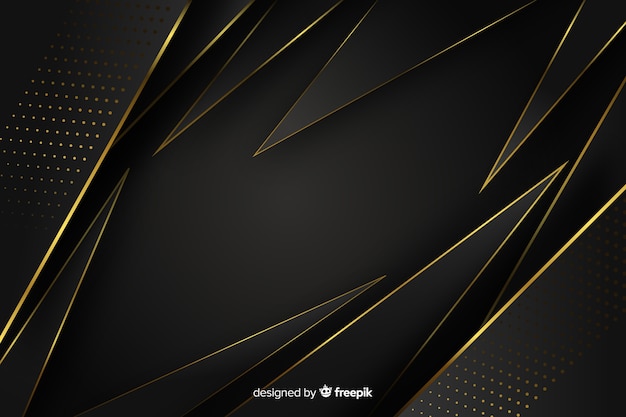 Dark background with golden abstract shapes
