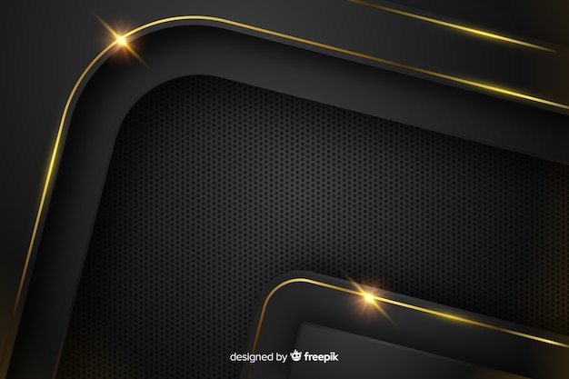 Dark background with golden abstract shapes