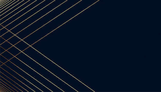 Dark background with golden lines shapes with text space