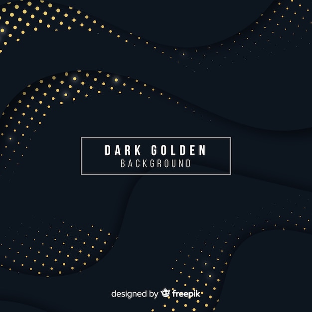 Dark background with golden sparks