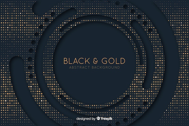 Free vector dark background with golden sparks