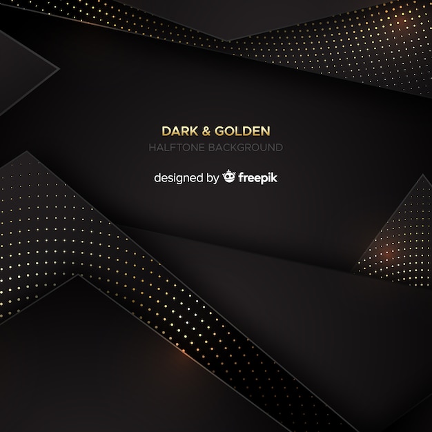 Dark background with golden sparks