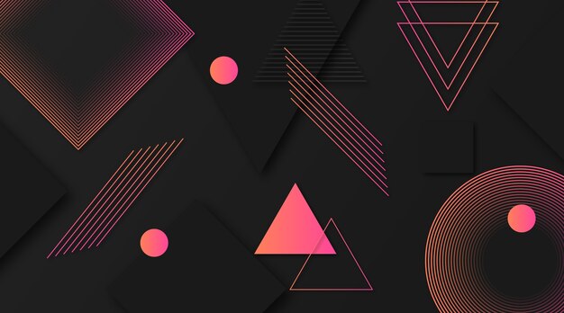 Dark background with gradient pink shapes