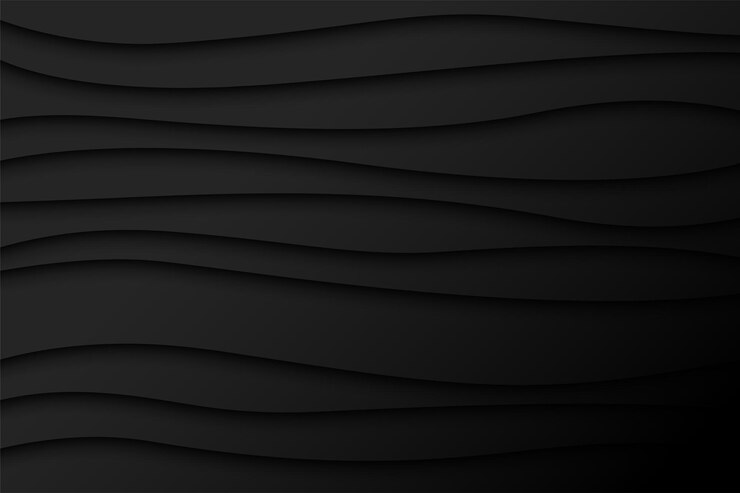Free Vector dark black background with geometric wavy lines design
