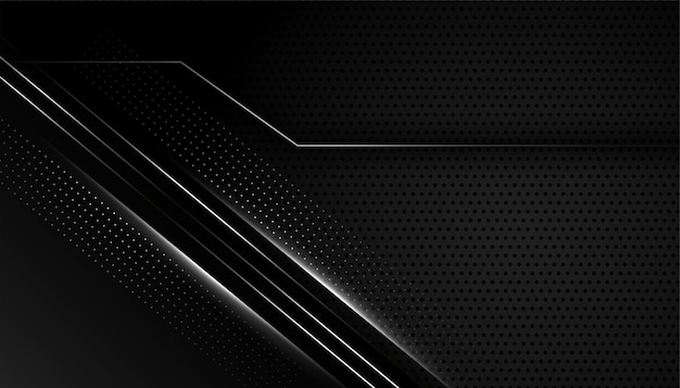 Free vector dark black background with silver lines