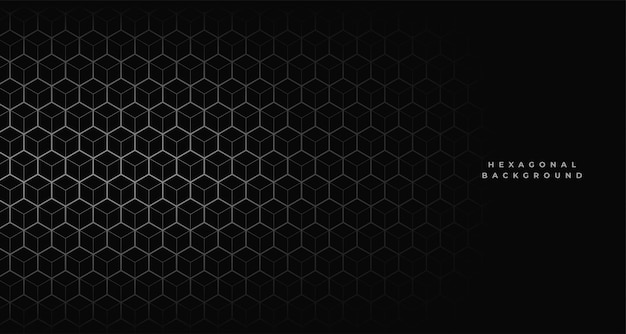 Free vector dark black cell structure hexagonal background design