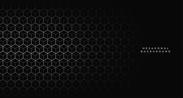 Dark black cell structure hexagonal background design