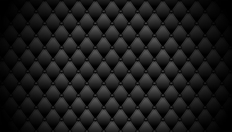 Free Vector dark black quilted sofa pattern background in premium fabric