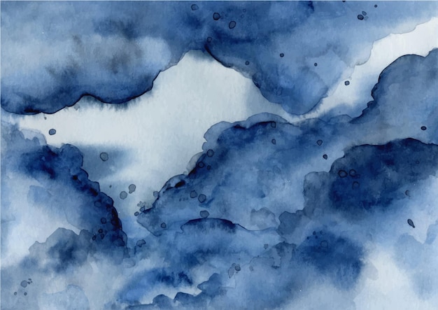 Темно-синий абстрактный фон текстуры с акварелью
