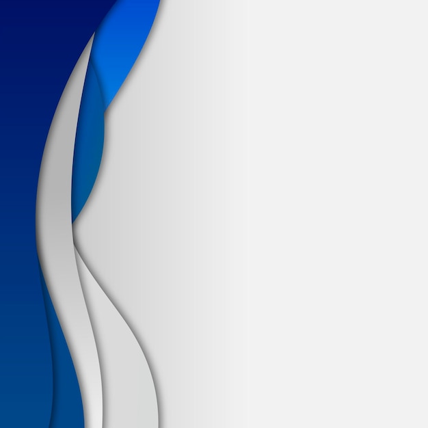 진한 파란색과 회색 곡선 프레임 템플릿