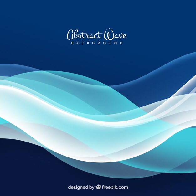 Dark blue background with abstract wavy forms