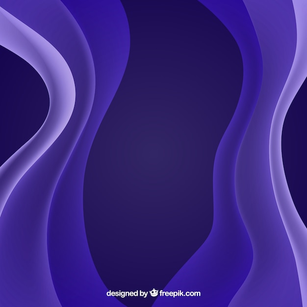 Free vector dark blue background with wavy forms