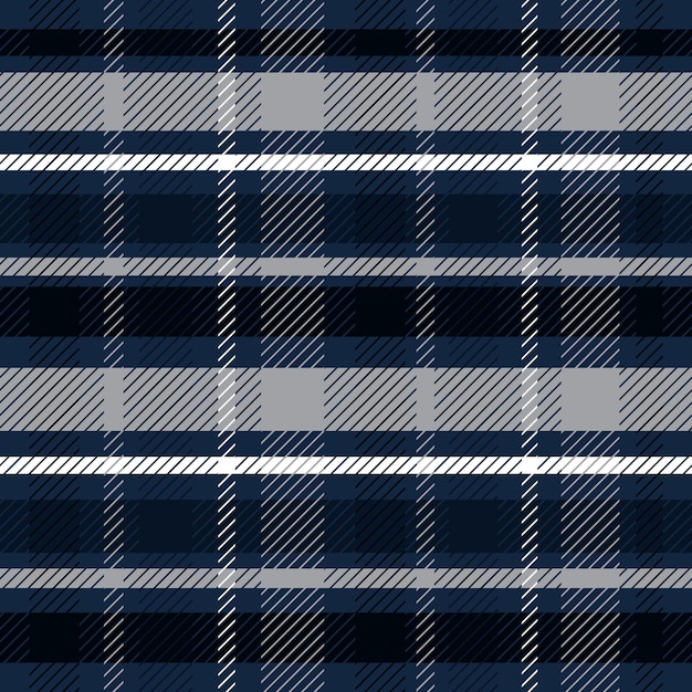 Dark blue christmas themed plaid design