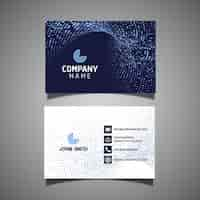 Free vector dark blue corporate card