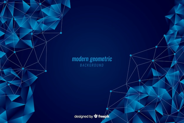 Dark blue geometric shapes background