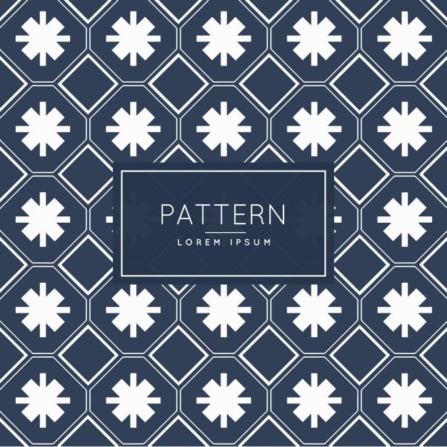 Dark blue patten with abstract shapes