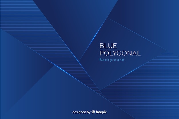 Free vector dark blue polygonal background