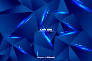 Бесплатное векторное изображение Темно-синий фон многоугольной