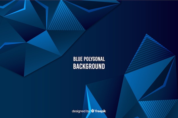 Free vector dark blue polygonal background