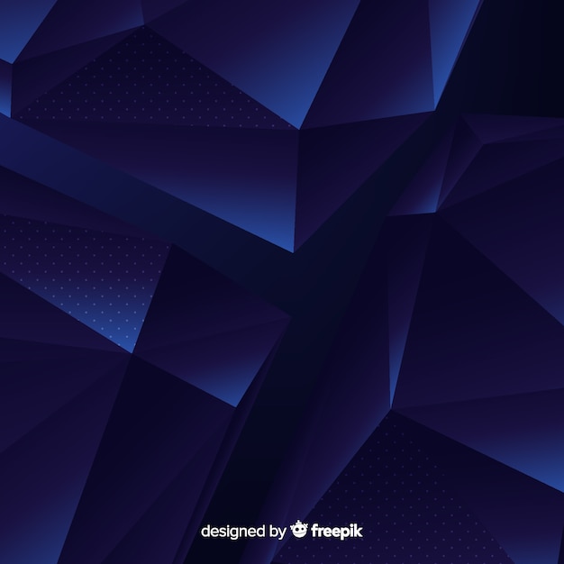 Free vector dark blue polygonal background