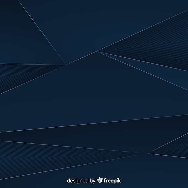 Free vector dark blue polygonal background