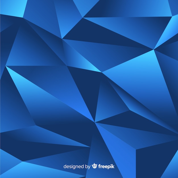 ダークブルーの多角形の背景