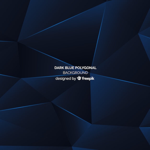 Free vector dark blue polygonal background