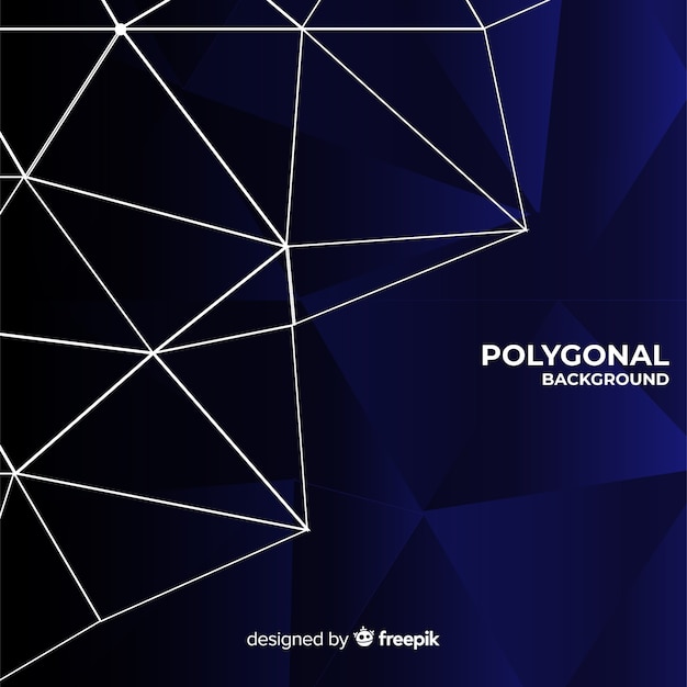 Free vector dark blue polygonal background