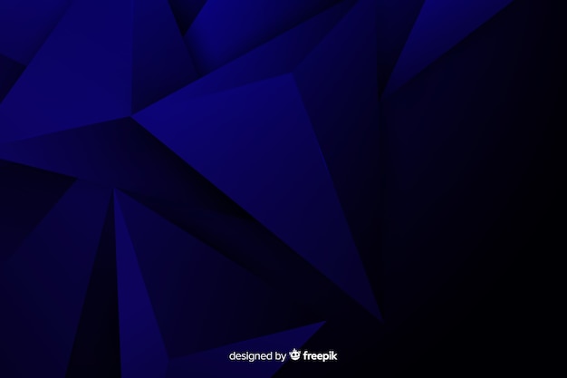 Free vector dark blue polygonal background