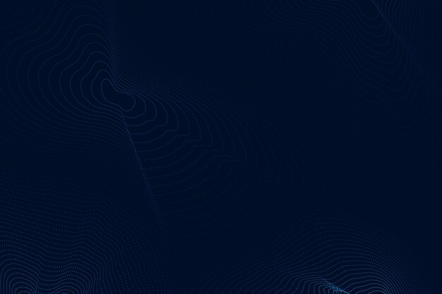 Темно-синий фон технологии вектор с футуристическими волнами