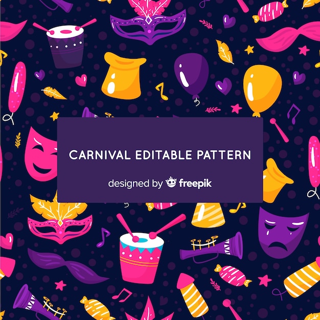 Бесплатное векторное изображение Темный бразильский карнавальный фон