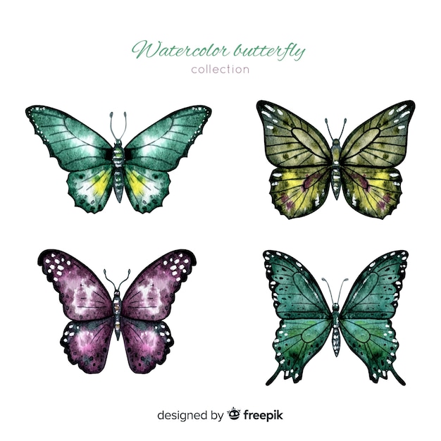 Free vector dark butterflies collection