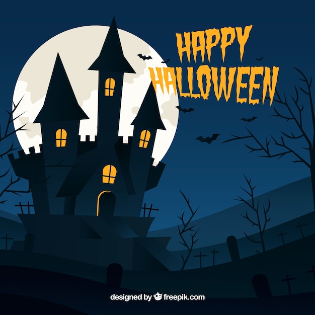 Free vector dark castle background