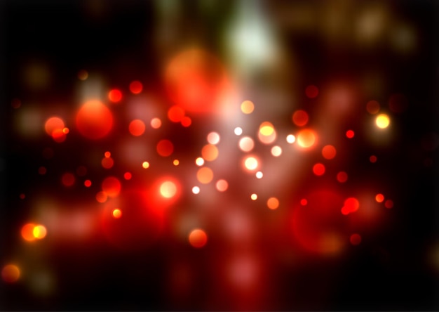 Dark Christmas background with bokeh lights design