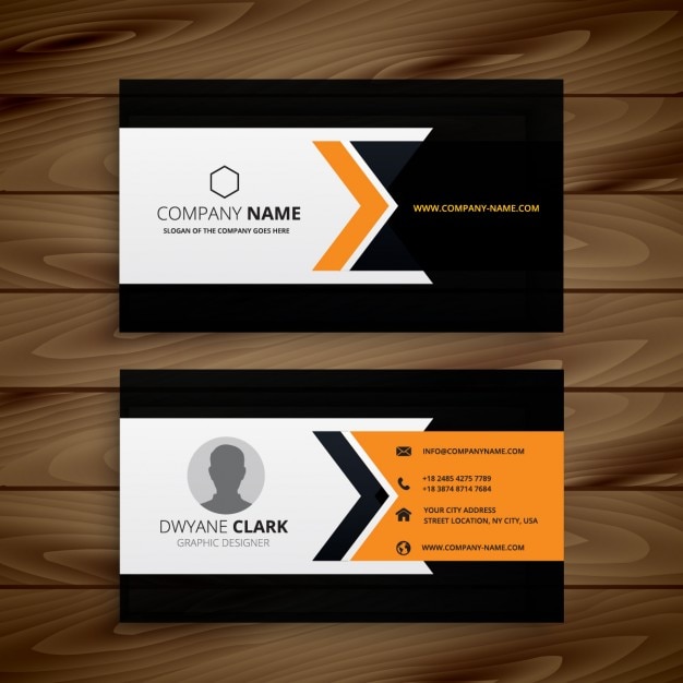 Dark corporate business card