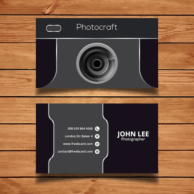 Free vector dark corporate card, photography