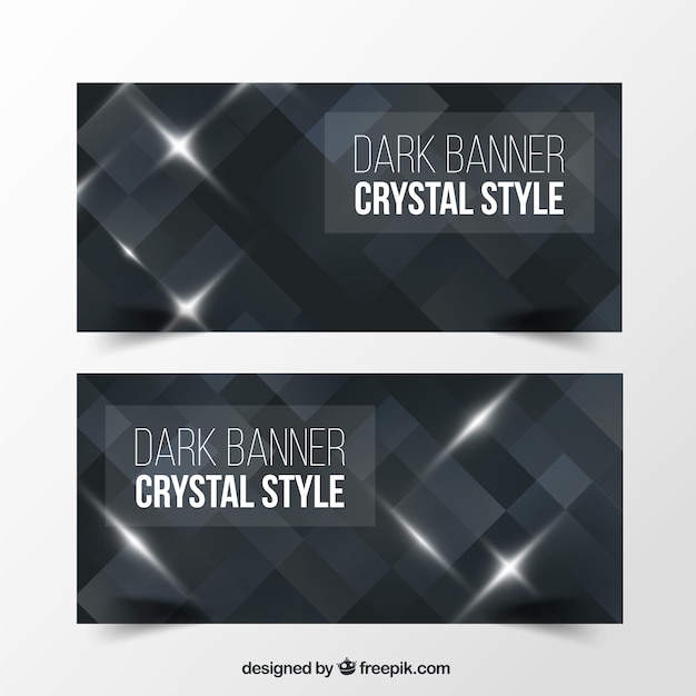 Free vector dark crystal banners