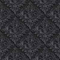 Free vector dark damask seamless pattern background. elegant luxury texture for wallpapers