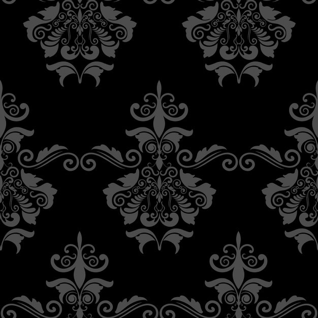 Free vector dark decorative floral background