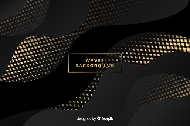 Dark dotted waves background