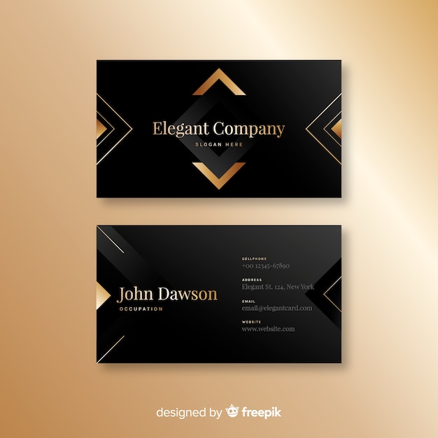 Dark elegant business card template collection