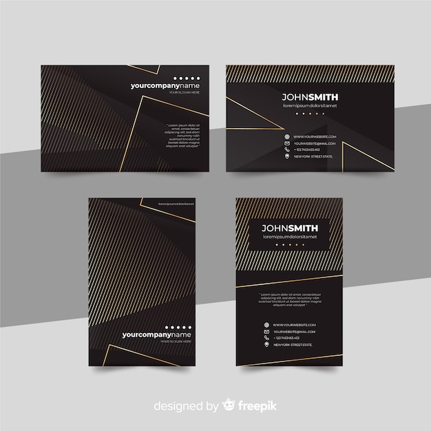 Dark elegant business card template collection