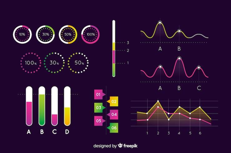 Free Vector dark evolution infographic elements template