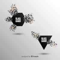 Free vector dark explosion banner collection