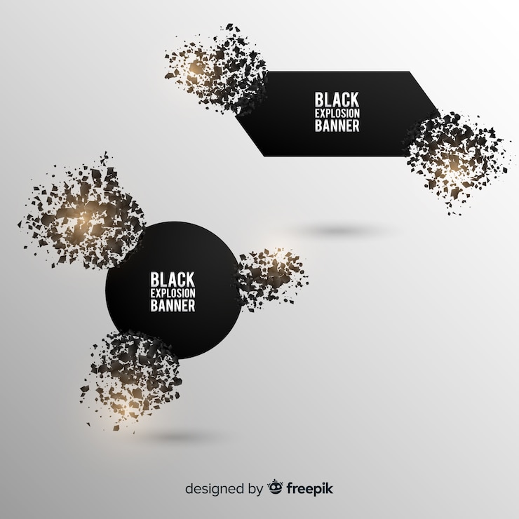 Free Vector dark explosion banner collection