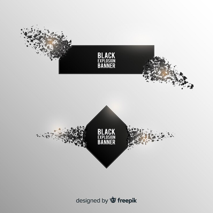 Free Vector dark explosion banner collection