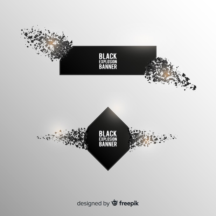 Free Vector dark explosion banner collection