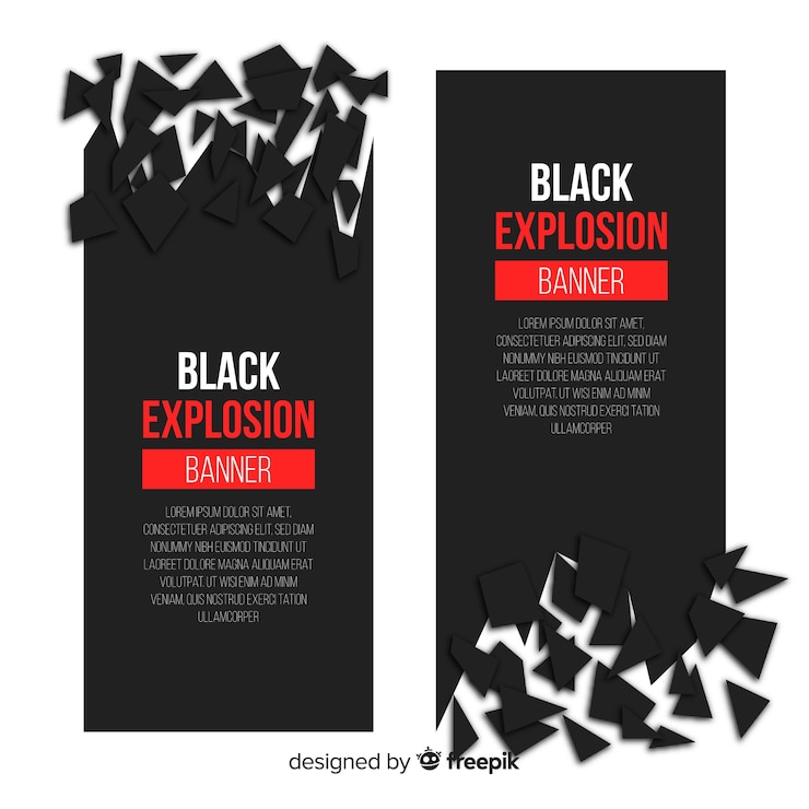 Free Vector dark explosion banner collection