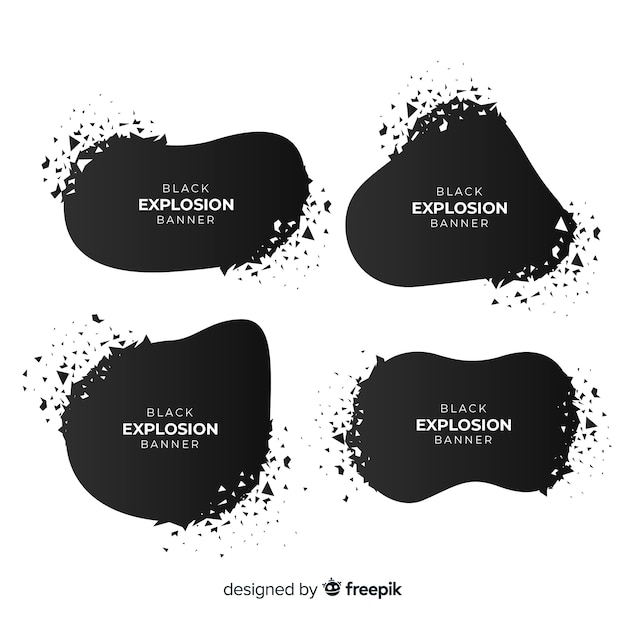 Free vector dark explosion banner collection